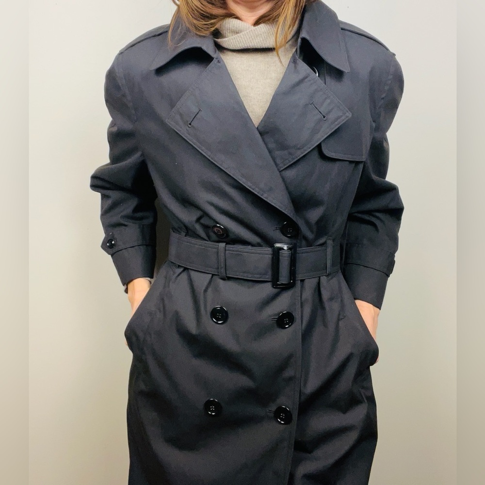 Defense Logistics Agency Garrison Collection Navy Double-Breasted Trench